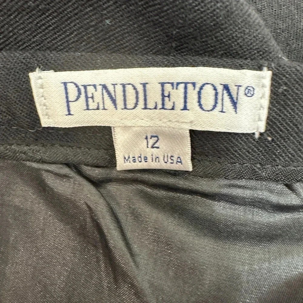 Pendleton Wool Skirt Womens Size 12 Fits 8 Virgin Wool Zip Pencil Midi Skirt - Picture 3 of 4